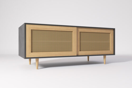 Rattan Compact Media Unit