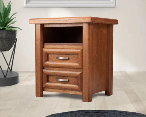 Wooden Two Drawer with Shelf