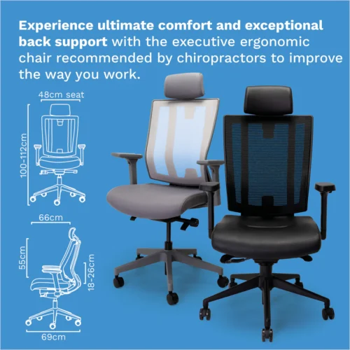NetOne High-Back Black Office Chair - Image 3